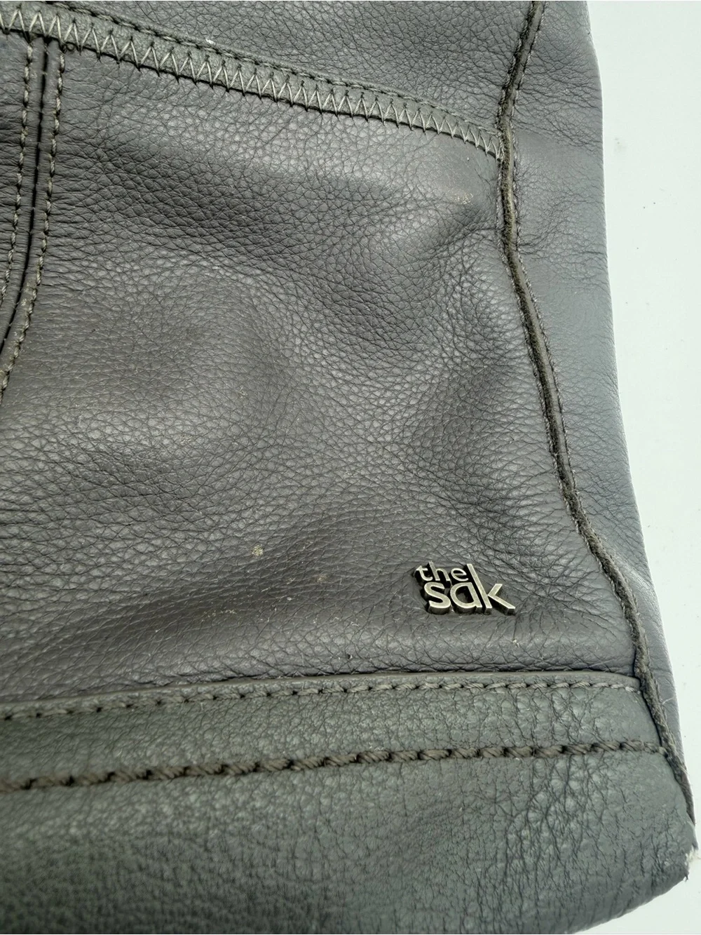 The Sak Brown Leather Messenger Crossbody Bag